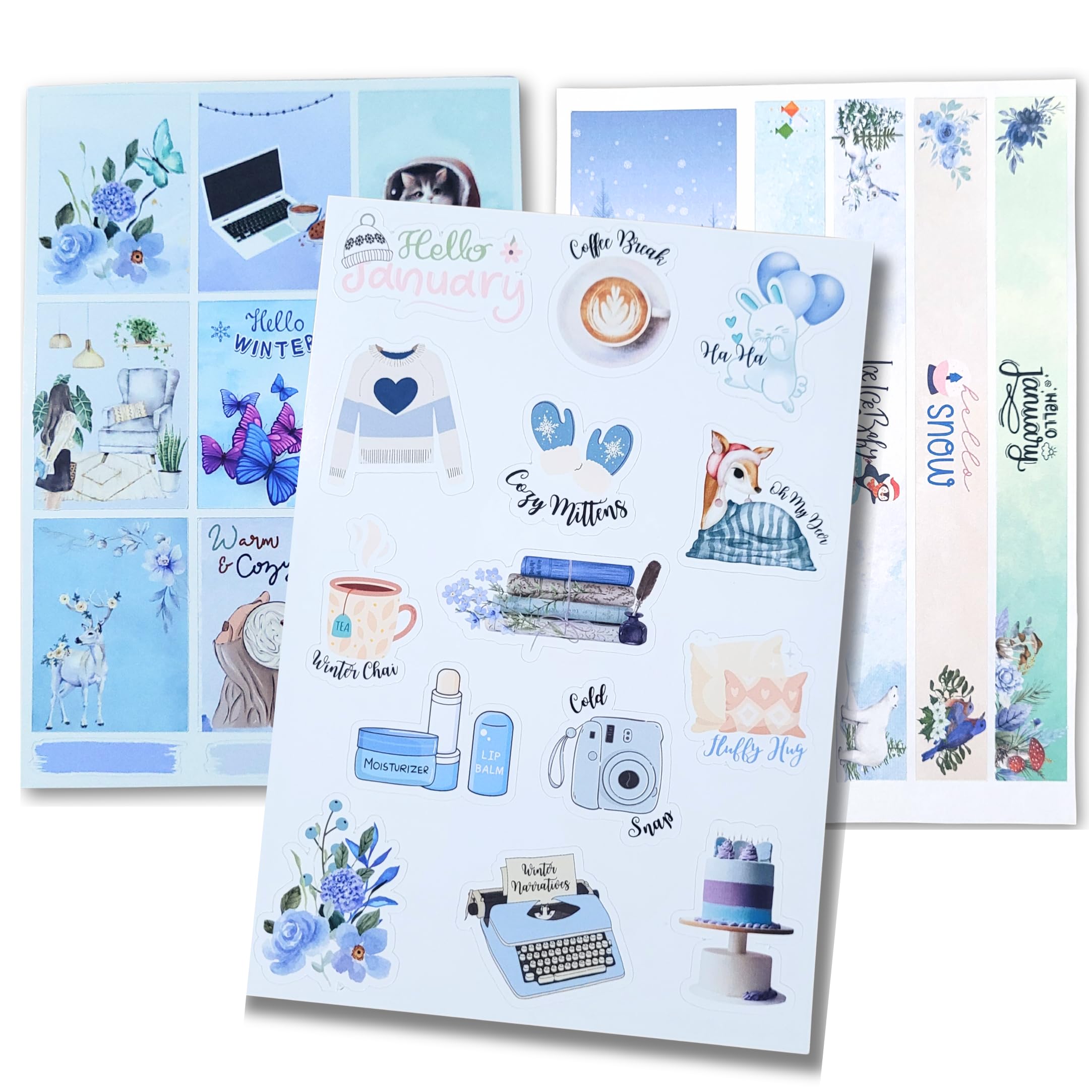 Hello 2024 Sticker for Bullet Journals - Premium Matt Sticker Paper